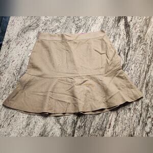 BANANA Republic khaki‎ ruffle trim mini skirt size 12P petite